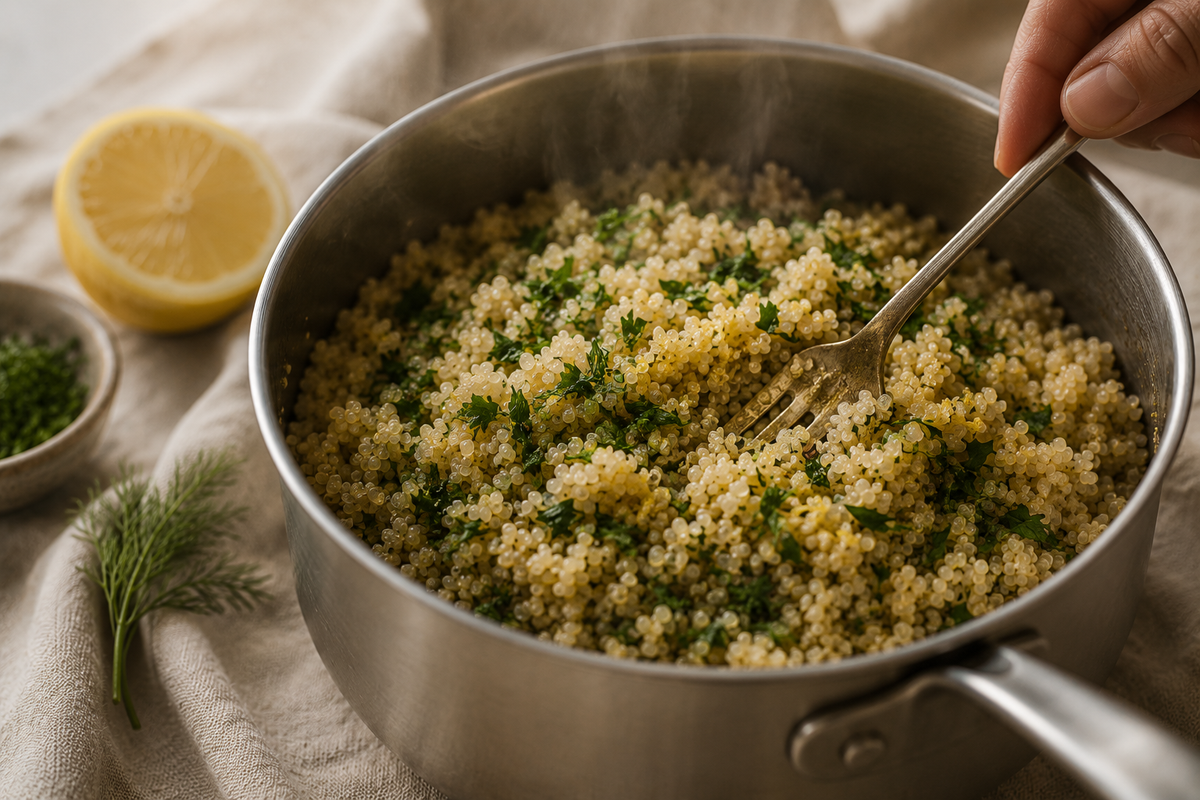 Rest, then fold in herbs