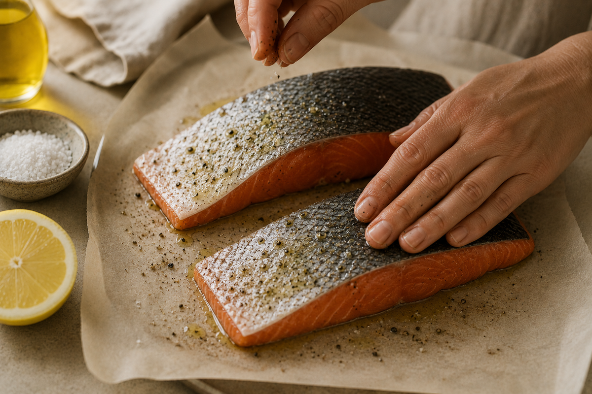 Season the salmon